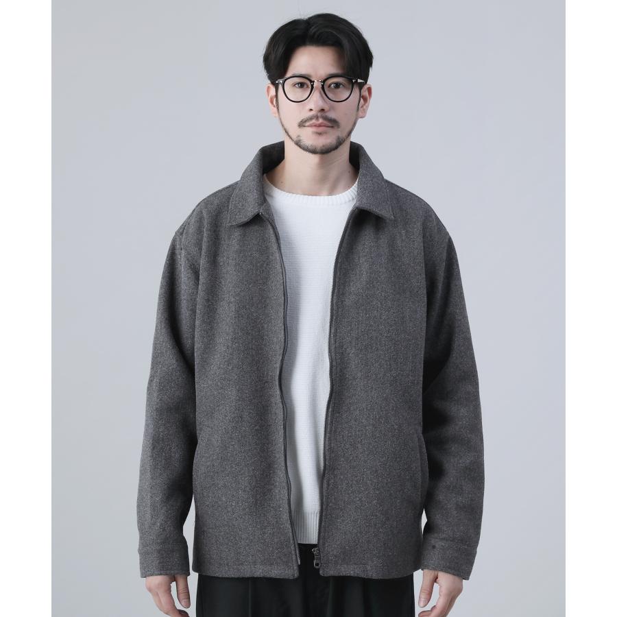 ブルゾン アウター ジャケット メンズ 長袖 テック メルトン