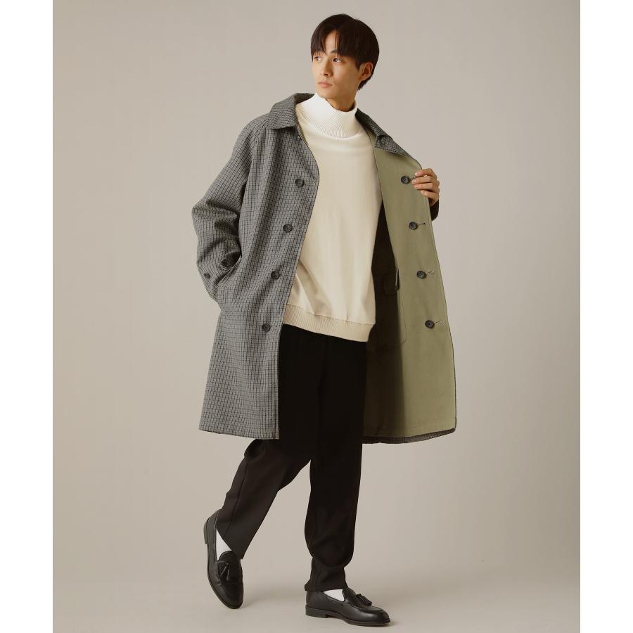 SLICK タートルネック トップス メンズ 秋 冬 秋服 冬服 CVC ポンチ ハイネック リブ 長袖 アイボリー M L ...