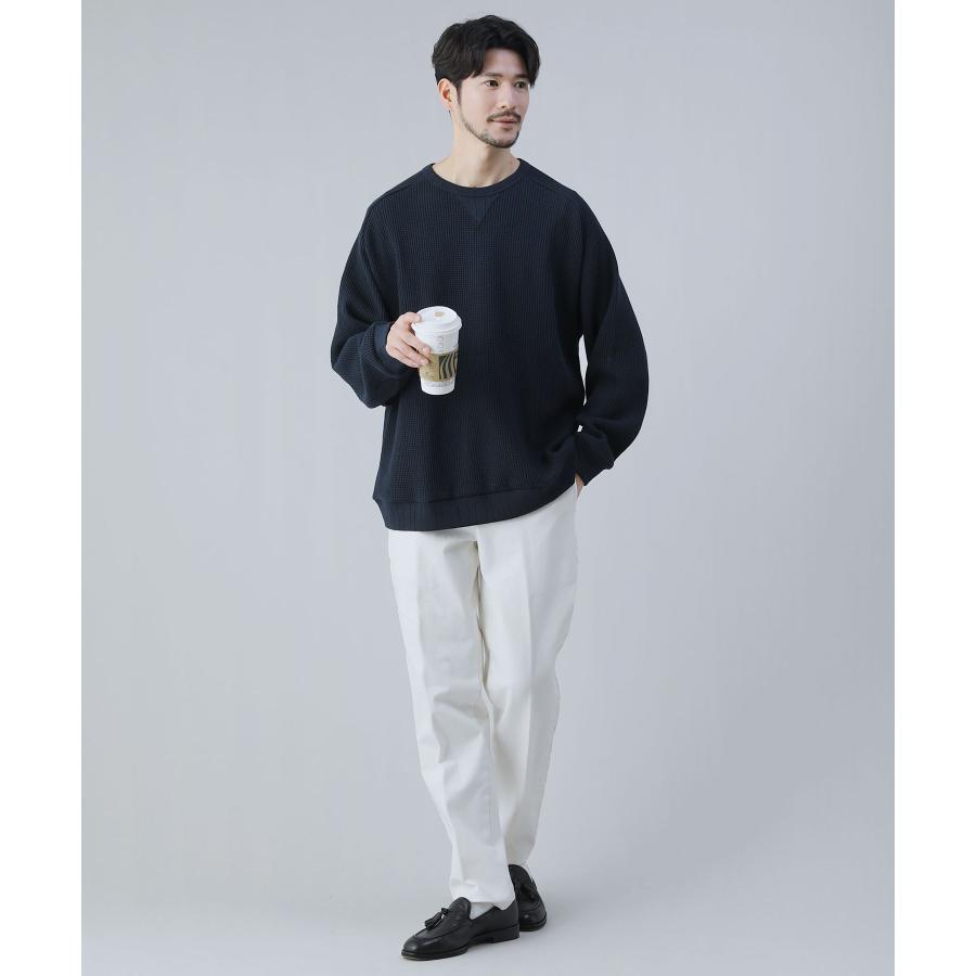 three dots 日本製 ワッフルニットソー M ネイビー three dots 日本製 ワッフルニットソー M ネイビー ワッフルニット