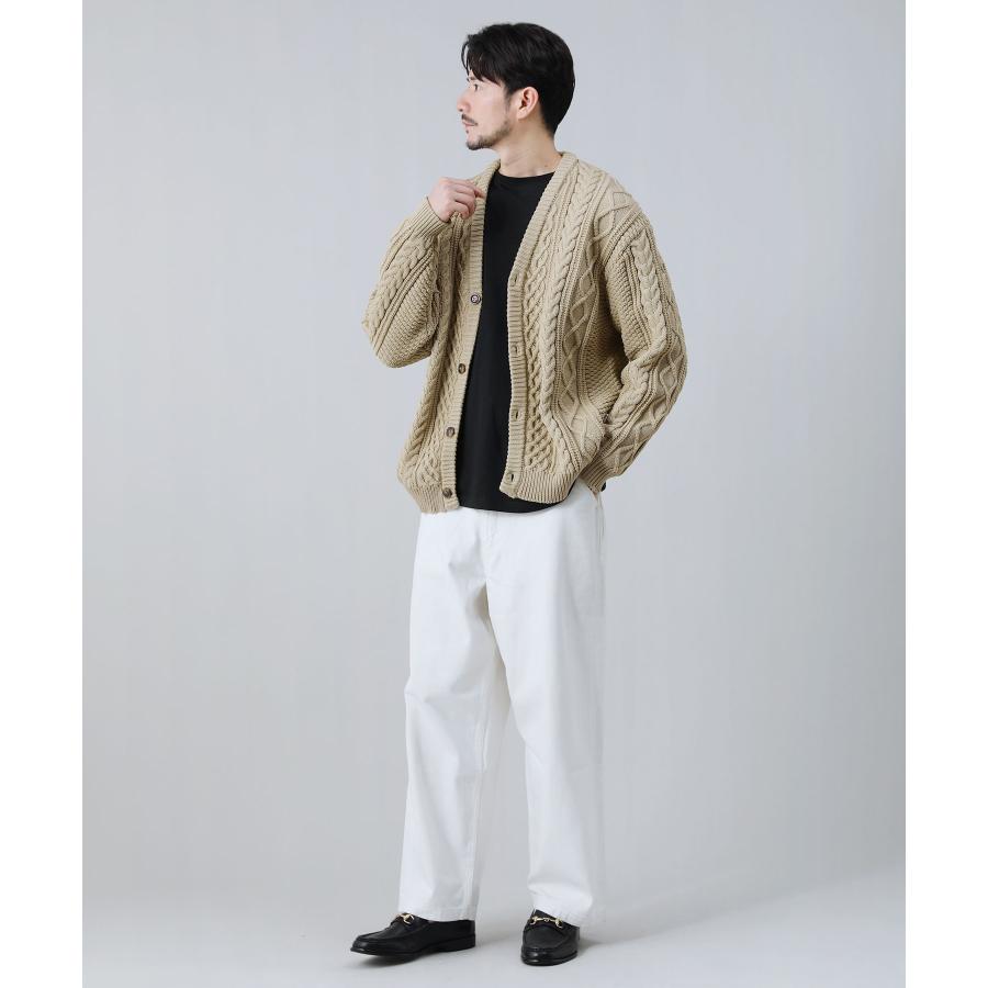 カーディガン ニットカーディガン メンズ 秋 冬 厚手 ケーブルニット