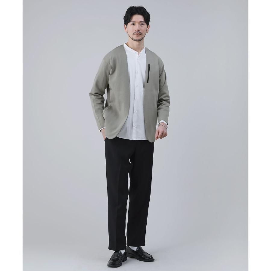 カーディガン ノーカラージャケット メンズ 接触冷感 ポンチ 綿 カーディガン ノーカラージャケット メンズ 接触冷感 ポンチ 綿