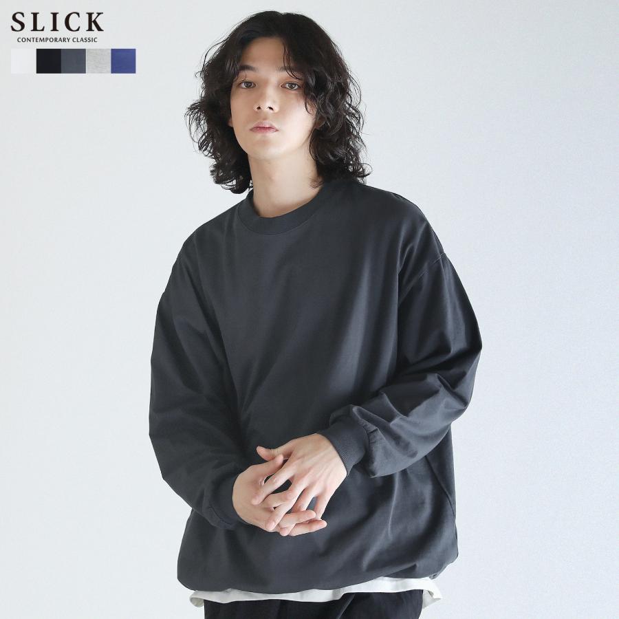 SLICK（スリック） Tシャツ カットソー メンズ MVS天竺 クルーネック 