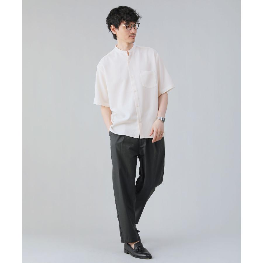 シャツ カジュアルシャツ バンドカラーシャツ メンズ 春 夏 オーバー