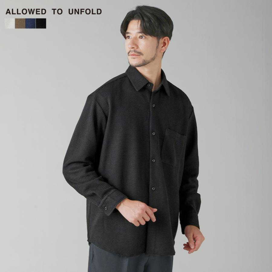 シャツ トップス メンズ 秋 秋服 長袖 サーマル ドビー レギュラー