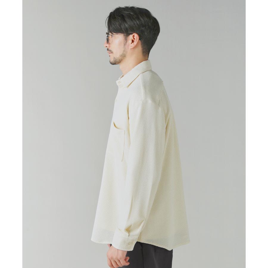 シャツ トップス メンズ 秋 秋服 長袖 サーマル ドビー レギュラー