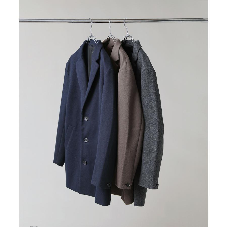 チェスターコート コート アウター メンズ 冬 冬服 メルトン 裏地付き