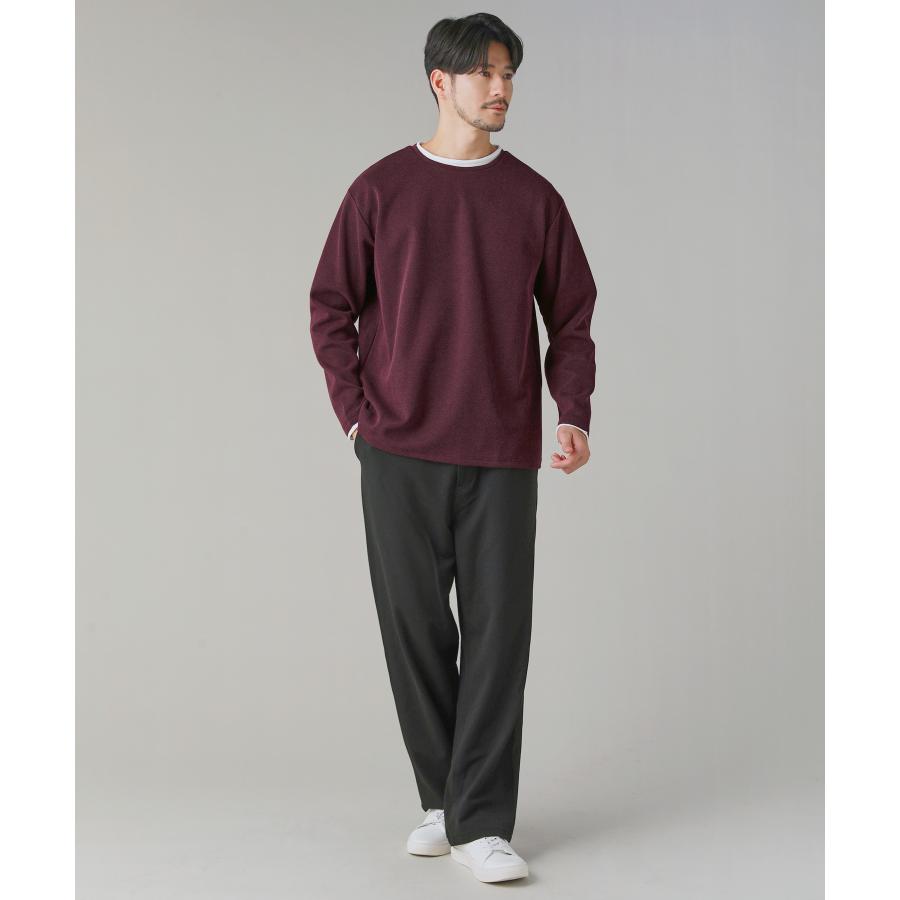 スウェット カットソー トップス メンズ 秋 春 フェイクレイヤード