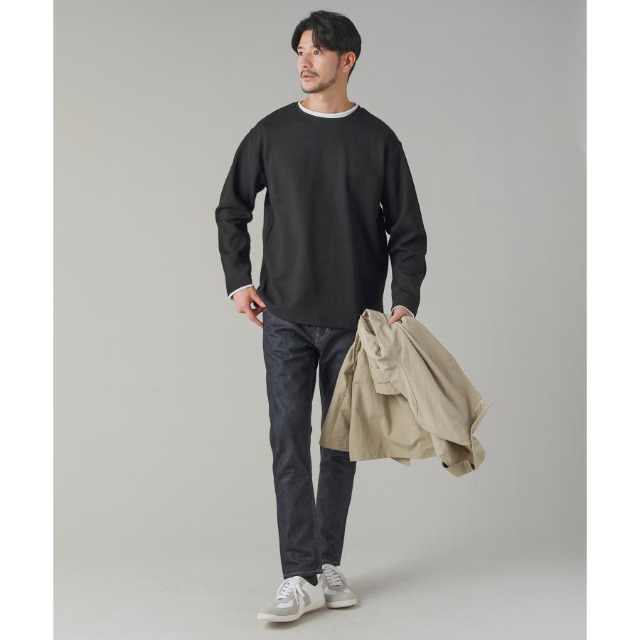 スウェット カットソー トップス メンズ 秋 春 フェイクレイヤード