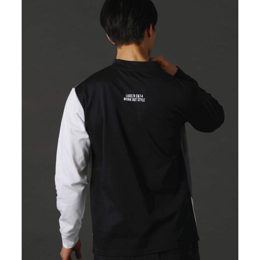 LUXE/R - ゴルフ御召しもの カットソー メンズ 長袖 ハイネック CVCスムース うつり変わり ゴルフ 形づくる 伸縮性 透け透け 色彩設計 伸ばすこと 45936