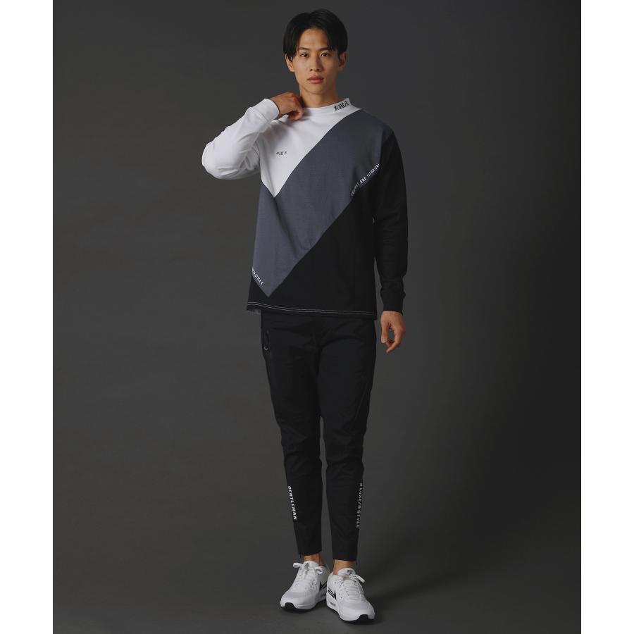 LUXE/R - ゴルフ御召しもの カットソー メンズ 長袖 ハイネック CVCスムース うつり変わり ゴルフ 形づくる 伸縮性 透け透け 色彩設計 伸ばすこと 45936