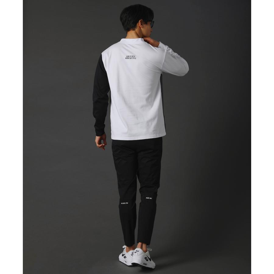 LUXE/R - ゴルフ御召しもの カットソー メンズ 長袖 ハイネック CVCスムース うつり変わり ゴルフ 形づくる 伸縮性 透け透け 色彩設計 伸ばすこと 45936
