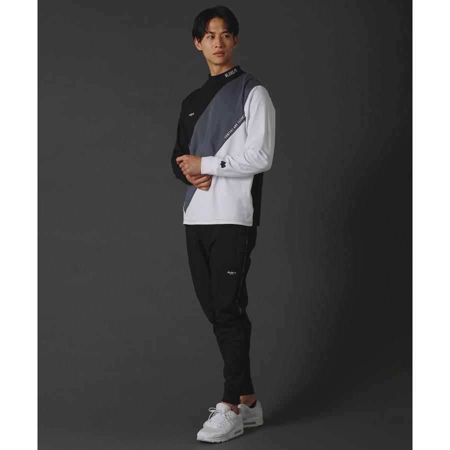 LUXE/R - ゴルフ御召しもの カットソー メンズ 長袖 ハイネック CVCスムース うつり変わり ゴルフ 形づくる 伸縮性 透け透け 色彩設計 伸ばすこと 45936