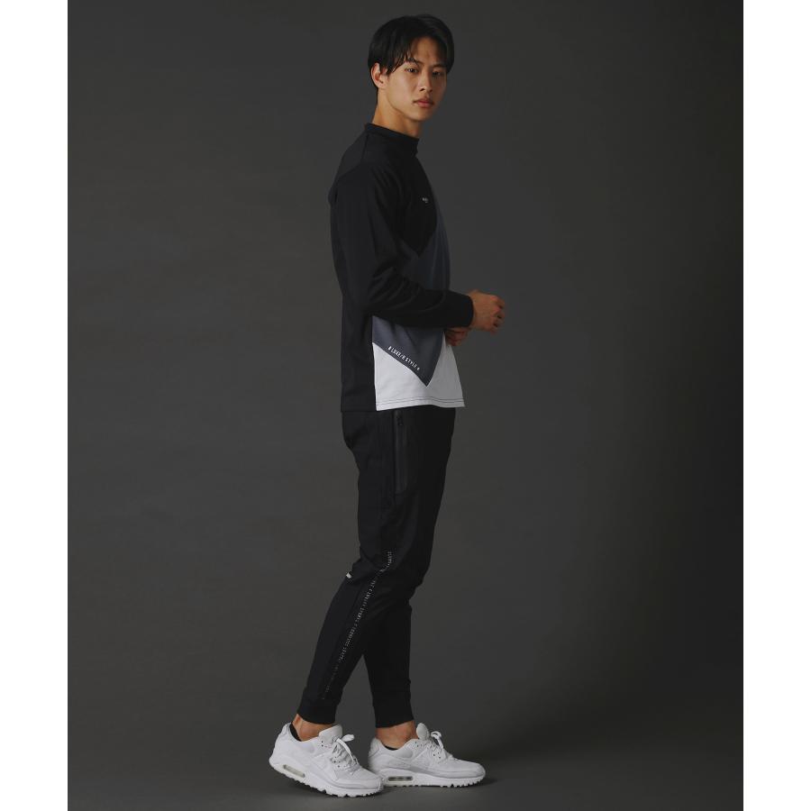 LUXE/R - ゴルフ御召しもの カットソー メンズ 長袖 ハイネック CVCスムース うつり変わり ゴルフ 形づくる 伸縮性 透け透け 色彩設計 伸ばすこと 45936