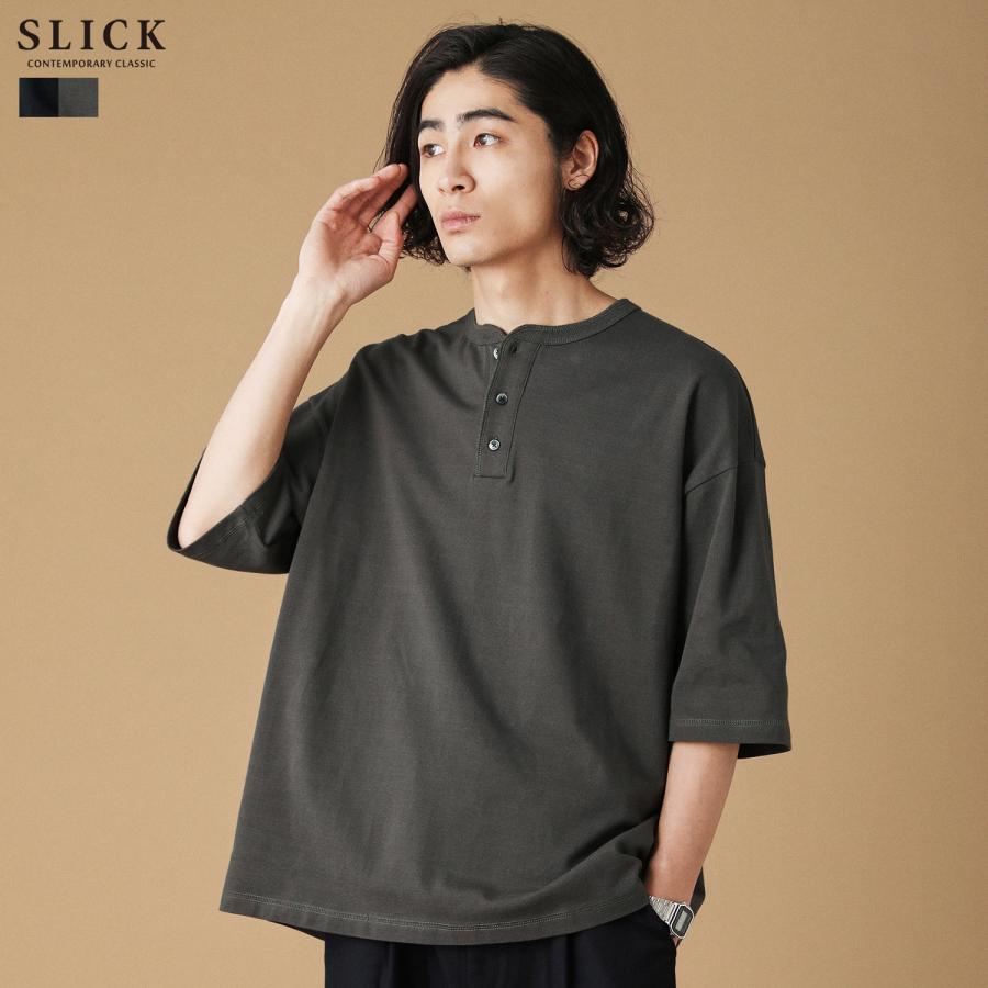 SLICK（スリック） カットソー トップス Tシャツ インナー メンズ 春