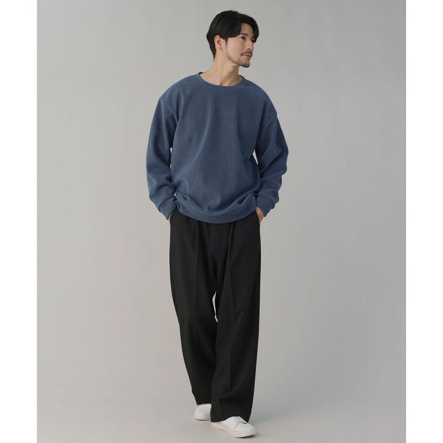 GSC7496AFBST起毛HネックWカフLCZ5ｘ3ｍｍSDオーダー料込 トレーナー スウェット メンズ 秋 冬 長袖 プルオーバー 裏起毛 クルー