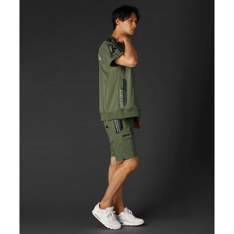タ*ト様 LUXE/R ラグジュ 上下 セットアップ ハイネック カーキ Mサイ LUXE/R（ラグジュ） 【セットアップ対応】 ゴルフウェア メンズ プル