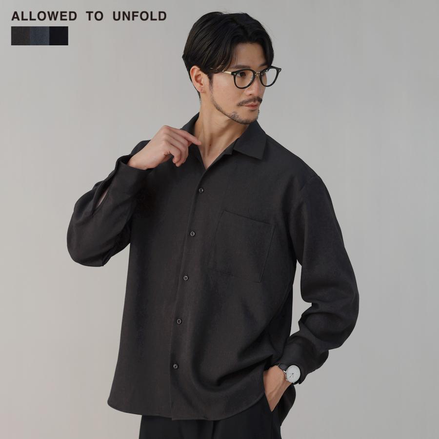 シャツ トップス メンズ オープンカラー LANATEC(R) LEI ウールライク