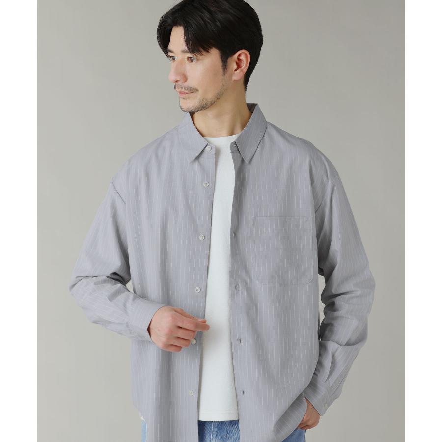 シャツ トップス メンズ 春 夏 長袖 レギュラーカラーシャツ ボックス