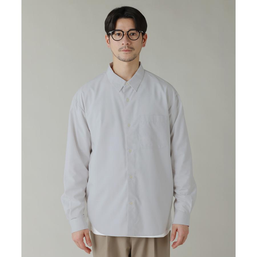 シャツ トップス メンズ 春 夏 長袖 レギュラーカラーシャツ ボックス