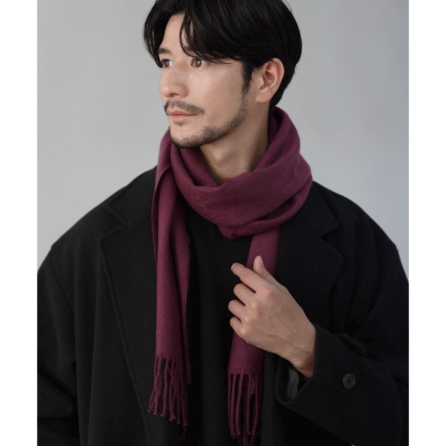 マフラー フリンジマフラー メンズ 秋 日本製 国産 ギフト アクリル100
