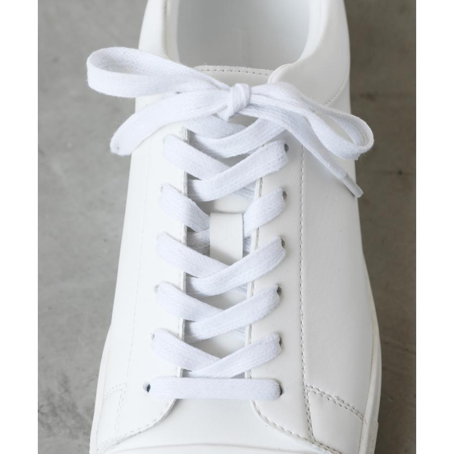 ホワイト スニーカー 合成皮革 ESSENTIALS WARDROBE スニーカー 白スニーカー メンズ 合成皮革 PU