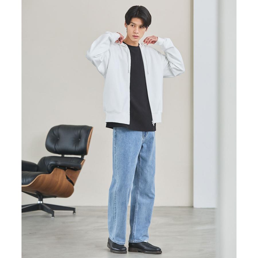 クリーニング済みスーパービューティー　ジップパーカーアウター　パールNo.5 ESSENTIALS WARDROBE パーカー ジップパーカー メンズ ポンチ 長袖