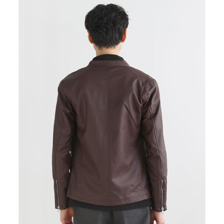 ライダースジャケット メンズ PUレザー ジャケット シングルライダース 合成皮革 レーヨン ポリエステル | （NEVER） Acquiesce | 20