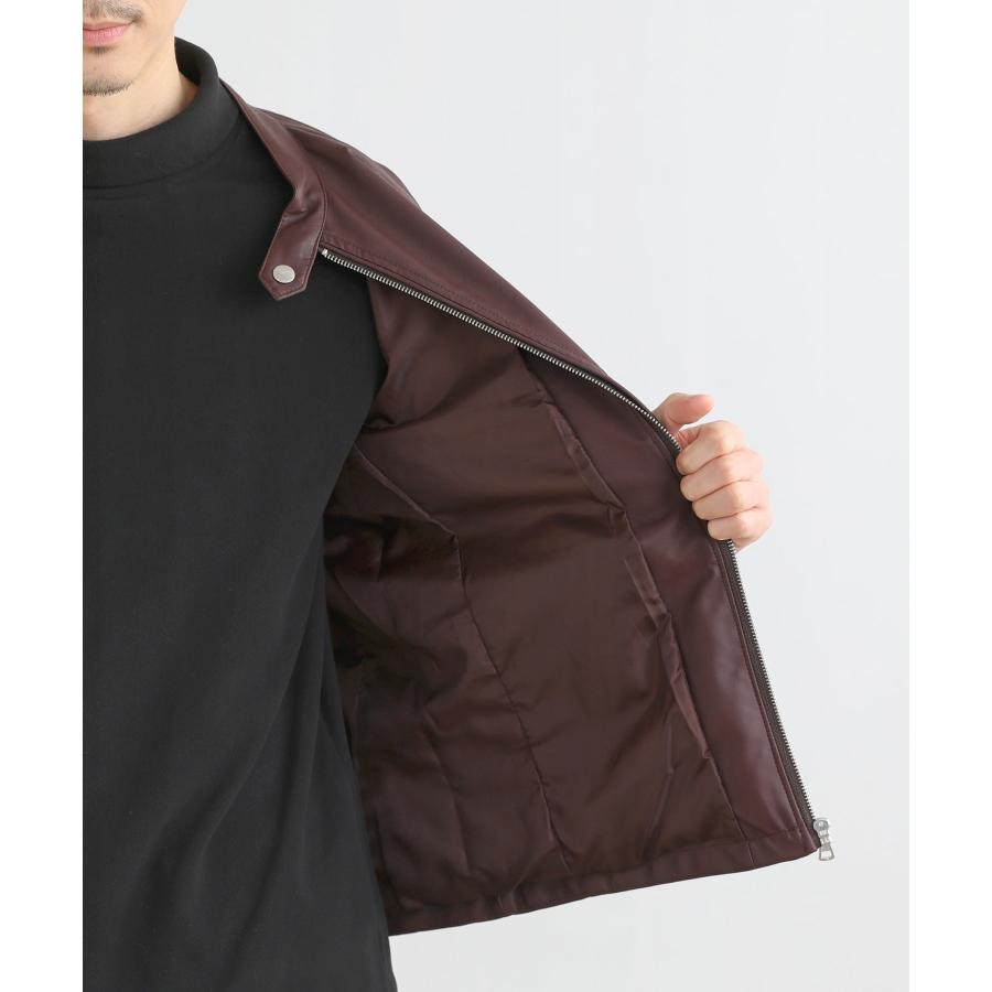 ライダースジャケット メンズ PUレザー ジャケット シングルライダース 合成皮革 レーヨン ポリエステル | （NEVER） Acquiesce | 23