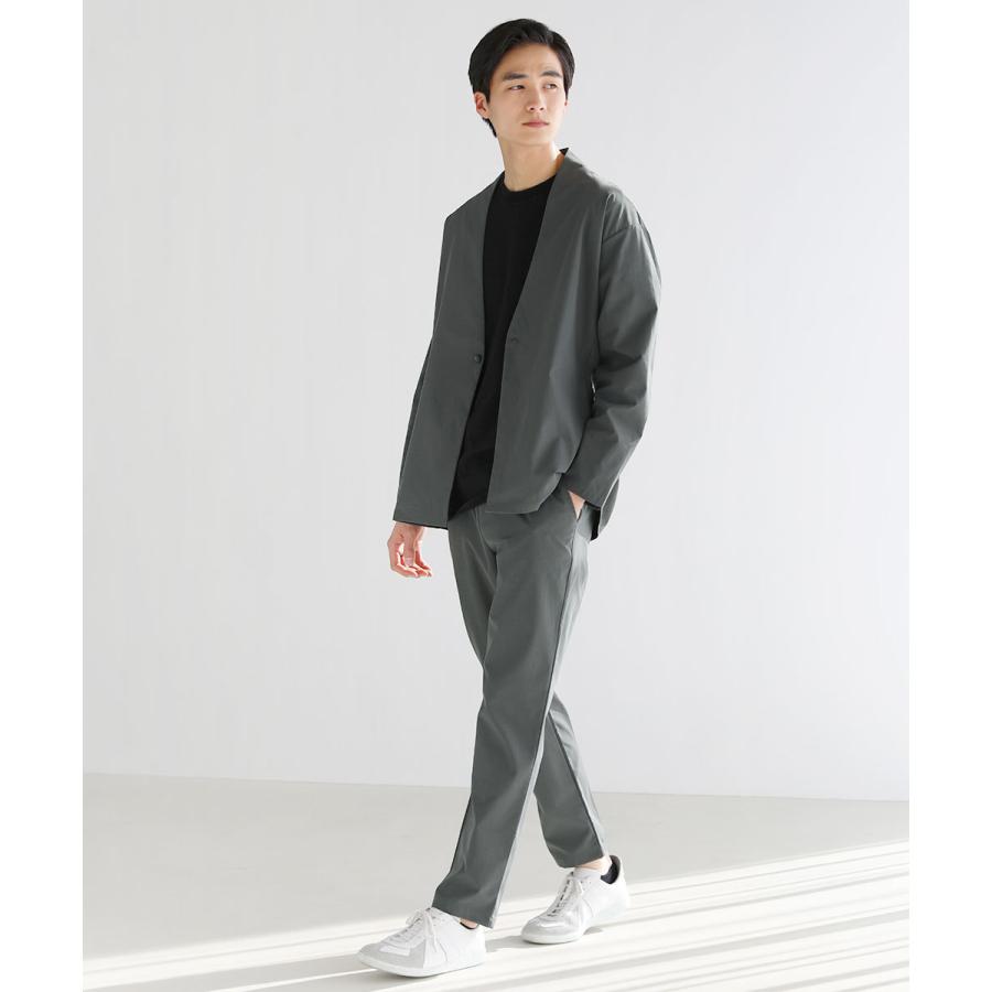 セットアップ メンズ 抗菌防臭加工 ノーカラージャケット セットアップ メンズ 抗菌防臭加工 ノーカラージャケット