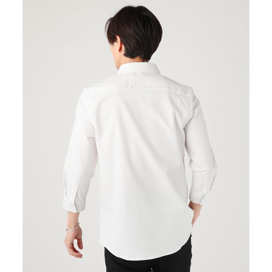 シャツ メンズ 七分袖 半袖シャツ オックスフォードシャツ ストレッチ