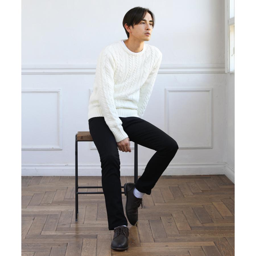 ニット メンズ セーター クルーネック Vネック ケーブル編み 無地 肉厚 スリム Spu Sputnicks スプートニクス 通販 Yahoo ショッピング