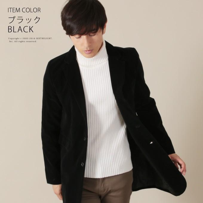 秋冬 メンズファッション メンズ チェスターコート アウター ベロア