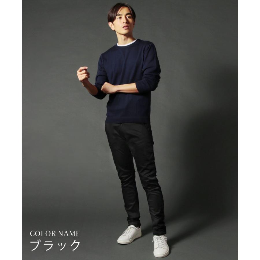 スキニーパンツ メンズ ブランド 細い 日本製 コーマ高密度サテンストレッチ クレッセントカット パンツ メンズ Spu Sputnicks スプートニクス 通販 Yahoo ショッピング