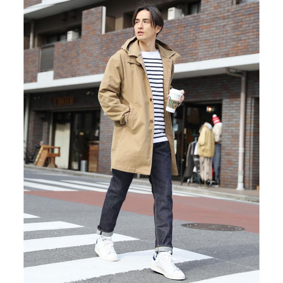 ステンカラーコート コート スプリングコート メンズ メンズファッション 春 春服 ミドル丈 ストレッチ ツイル フード 脱着 コットンツイル Spu Sputnicks スプートニクス 通販 Yahoo ショッピング