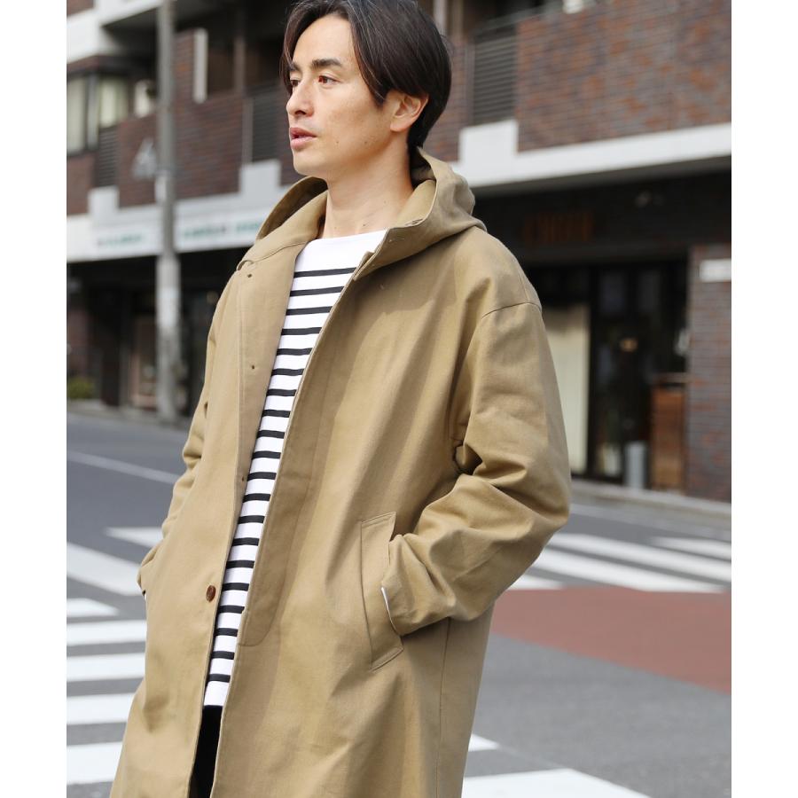 ステンカラーコート コート スプリングコート メンズ メンズファッション 春 春服 ミドル丈 ストレッチ ツイル フード 脱着 コットンツイル Spu Sputnicks スプートニクス 通販 Yahoo ショッピング