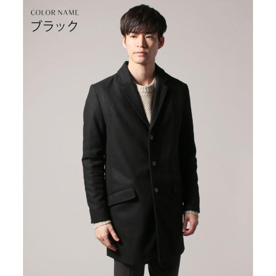 チェスターコート メンズ ブランド 人気 おしゃれ 秋冬 ウールメルトン