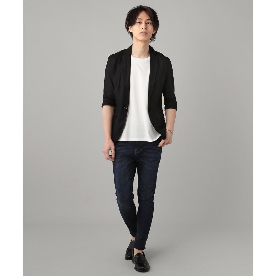 テーラードジャケット メンズ 綿麻 ストレッチ 七分袖 7分袖 無地 リネン キナリ ブラック カーキ ネイビー M L 春 夏 秋 Spu スプ Spu Sputnicks スプートニクス 通販 Yahoo ショッピング