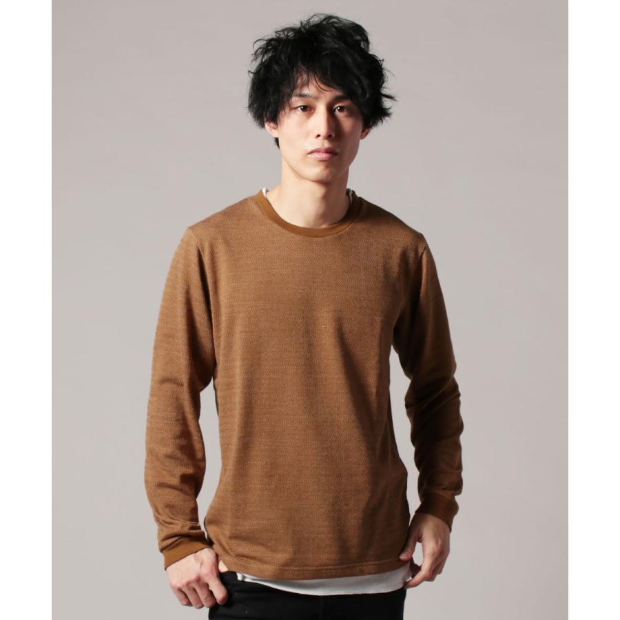 カットソー メンズ ベーシック 着まわし Vネック インナー ヘリンボーン ジャガード フェイク レイヤード カットソー Spu Spu Sputnicks スプートニクス 通販 Yahoo ショッピング