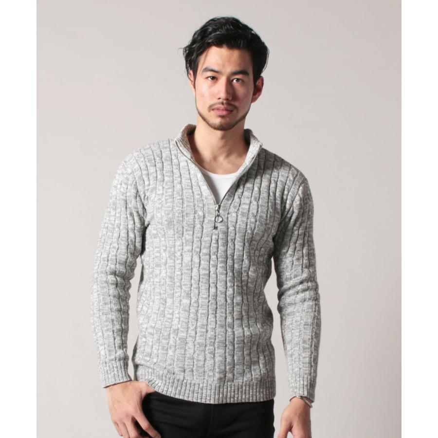 コットンジャケット ニット メンズ ニット コットン ケーブル スタンドカラー ハーフジップ 綿 ジャケット ハーフzip Spu スプ Spu1900 Sputnicks スプートニクス 通販 Yahoo ショッピング