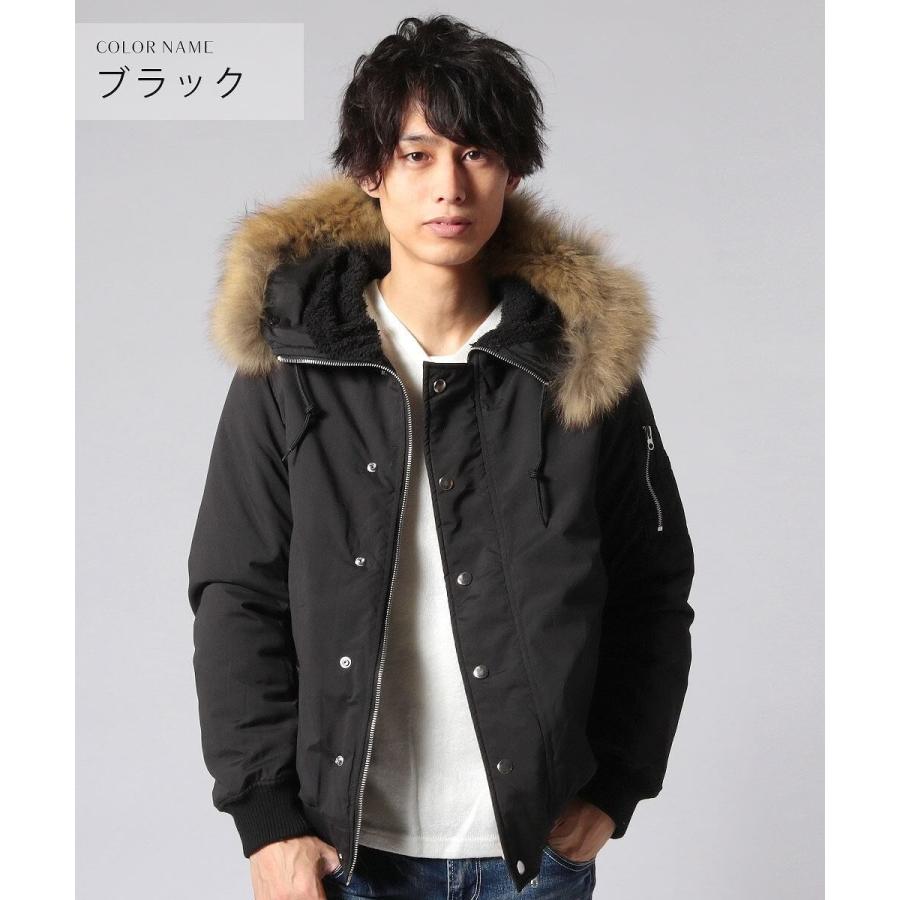 ジャケット メンズ リアルファー 中綿 N2B ミリタリー ショート ジャケット メンズ リアルファー 中綿 N2B ミリタリー ショート