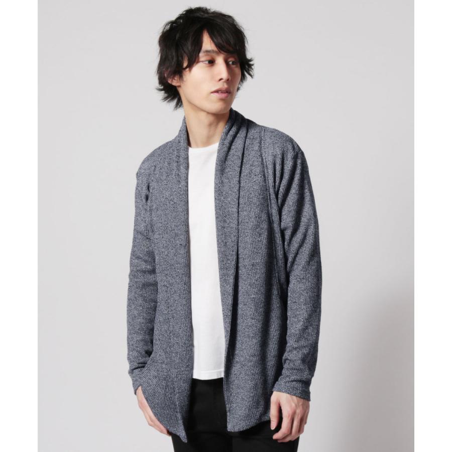 カーディガン メンズ 春 夏 秋 タック編み ニット 長袖 ボタンレス 杢 ブラック グレー ネイビ Spu Sputnicks スプートニクス 通販 Yahoo ショッピング