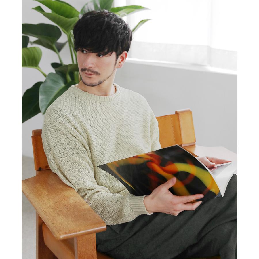 ニット クルーネックニット メンズ 春ニット ウォッシャブル 12G ニット クルーネックニット メンズ 春ニット ウォッシャブル 12G