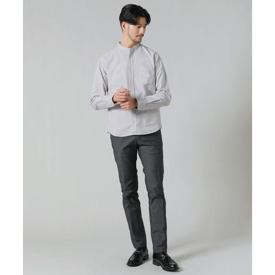 MHL. ブルーグレー 長袖シャツ サイズII バンドカラー　プルオーバー シャトルリネンバンドカラーオーバーシャツL（スチールグレー