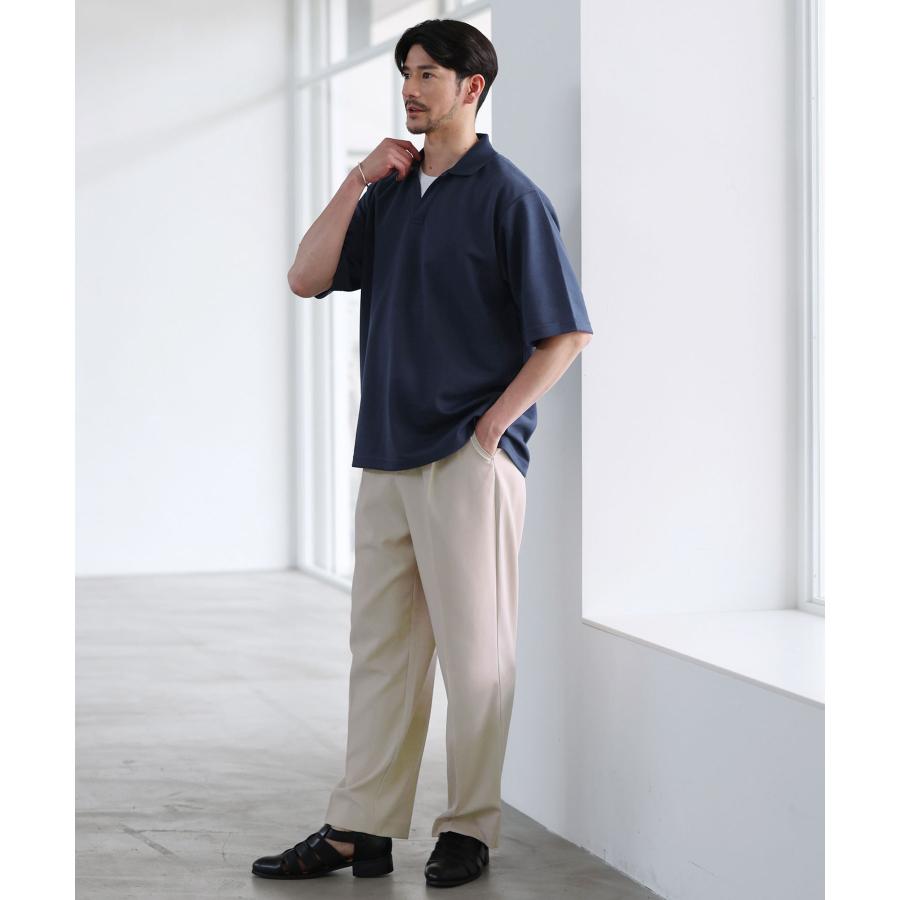 SPU（スプ） ポロシャツ トップス メンズ 夏 半袖 5分袖 スキッパー
