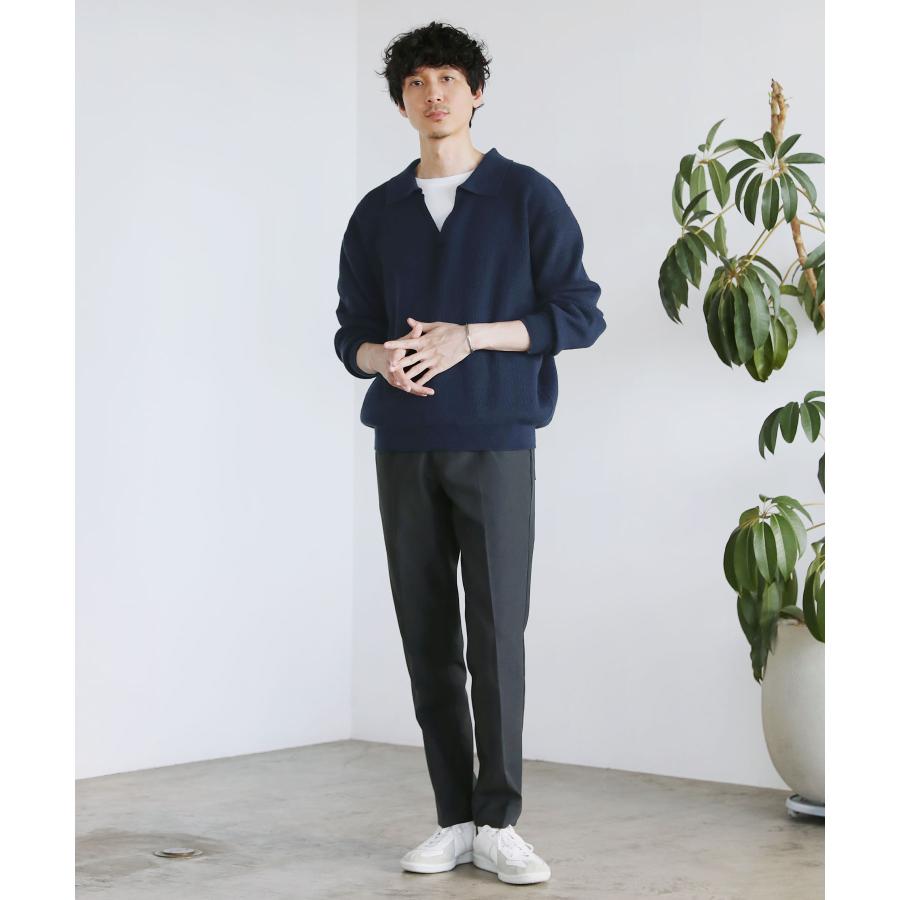 ニット スキッパーニット メンズ 長袖 ウォッシャブル 開襟 伸縮 ニット スキッパーニット メンズ 長袖 ウォッシャブル 開襟 伸縮