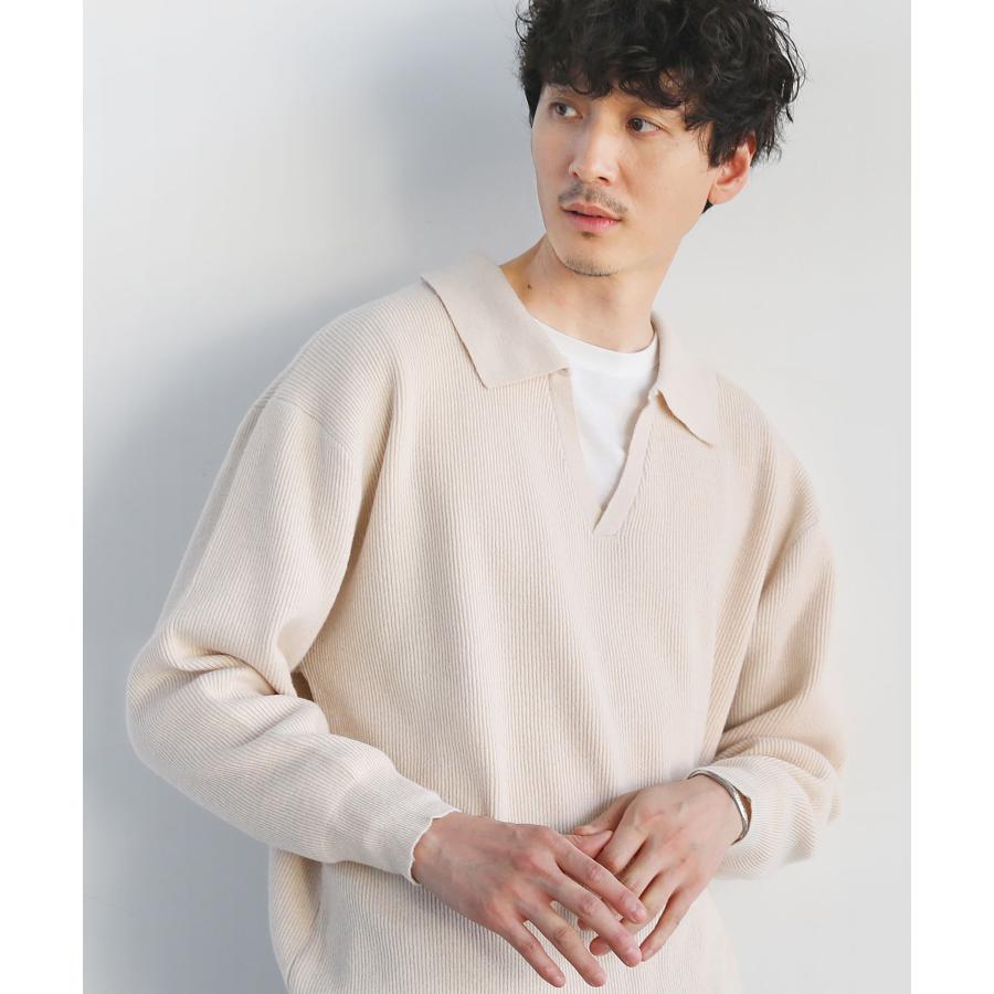 ニット スキッパーニット メンズ 長袖 ウォッシャブル 開襟 伸縮 ニット スキッパーニット メンズ 長袖 ウォッシャブル 開襟 伸縮