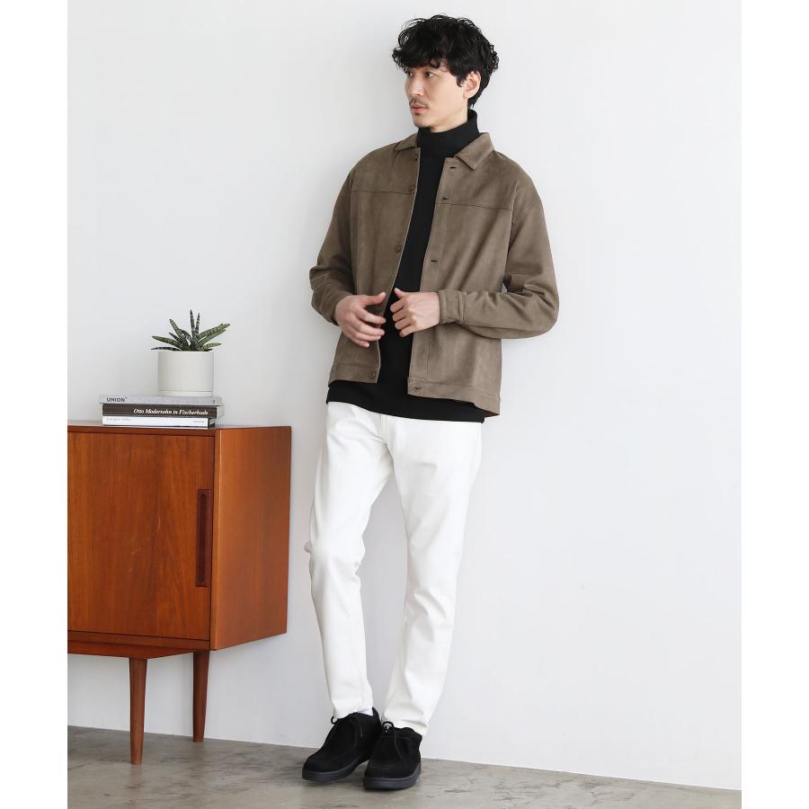 シャツジャケット シャツ メンズ 長袖 フェイクスウェード