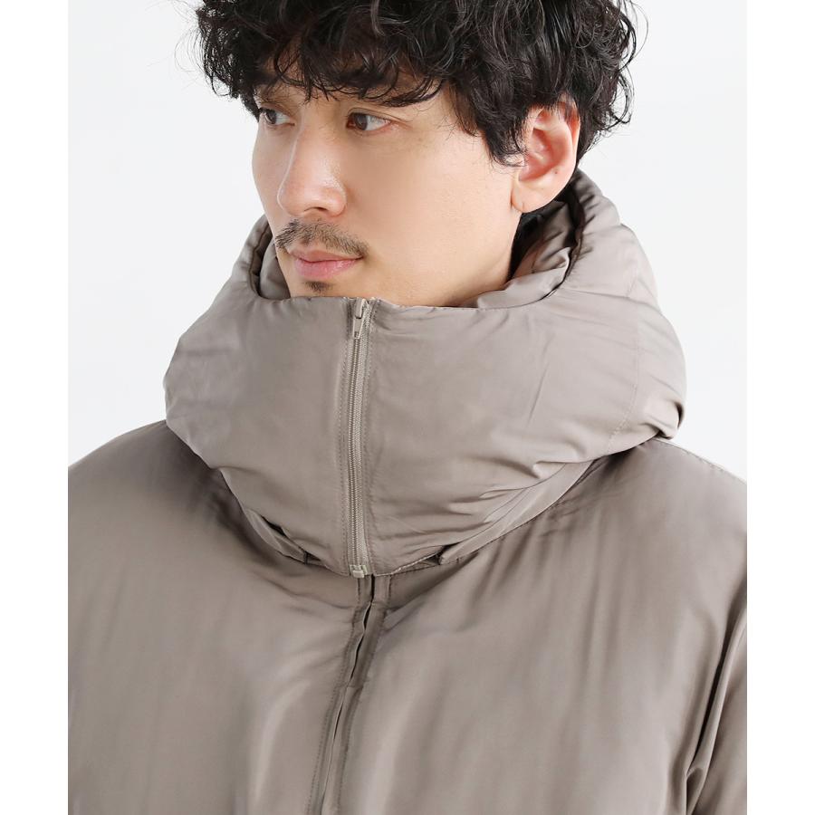 中ジャケット メンズ 冬 ボリュームネック フード 脱着 スタンドネック