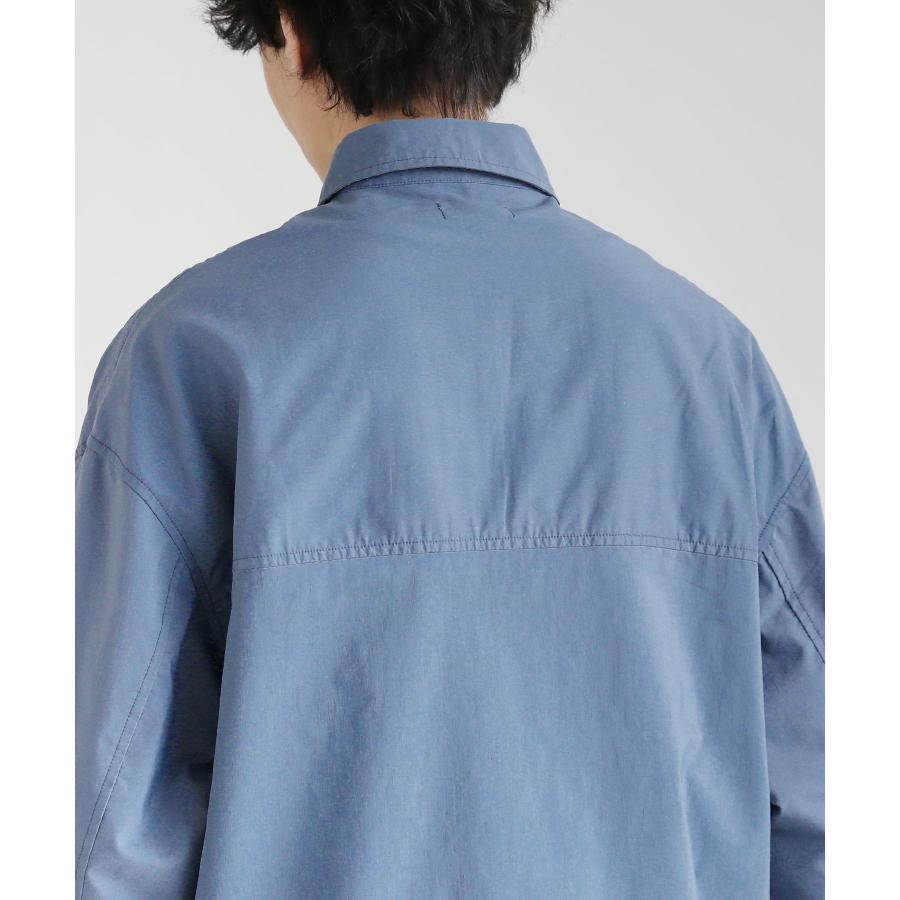 AURALEE ライトブルー ポケット付きシャツジャケット AURALEE ライトブルー ポケット付きシャツジャケット - トップス