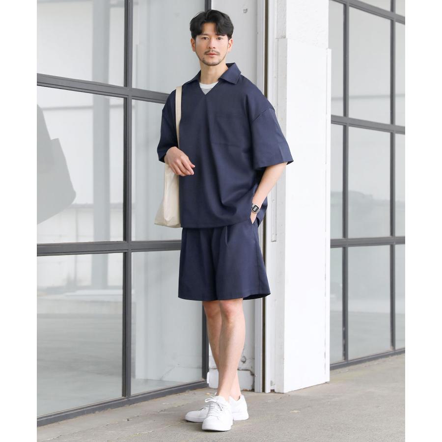 SPU（スプ） 【3点セット】 セットアップ メンズ 夏 シャツ 半袖 5分袖